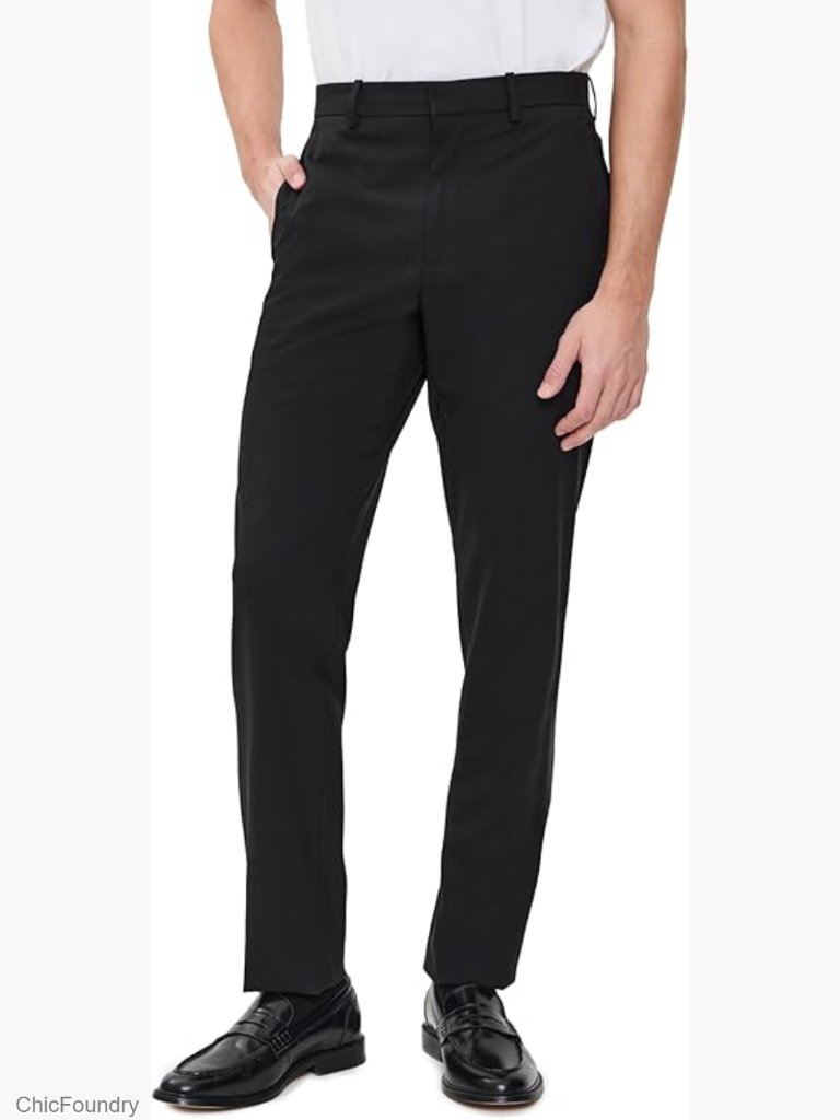 Men's Lightweight Stretch Wool Dress Pants Pleated Front 36w 33.75l